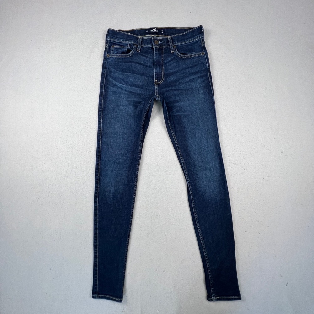 Hollister Super Skinny Jeans Mens 32x34 Dark Wash Advanced Stretch Denim Casual
